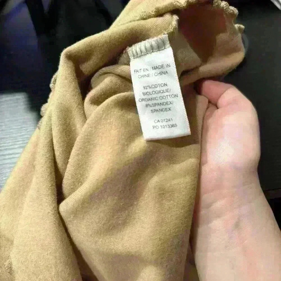 Simons Twik | Y2K tan angel baby tee with ruffles and angel wings womens small - Picture 5 of 5